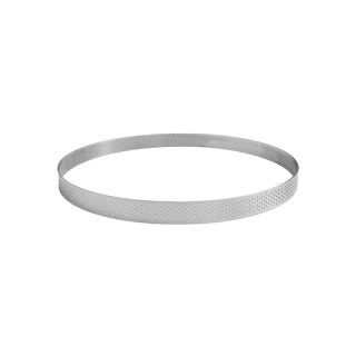 St/S perforated round pastry ring -  10/10 thickness  - Ø100 mm h20 mm