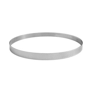 St/S perforated round pastry ring -  10/10 thickness  - Ø200 mm h20 mm