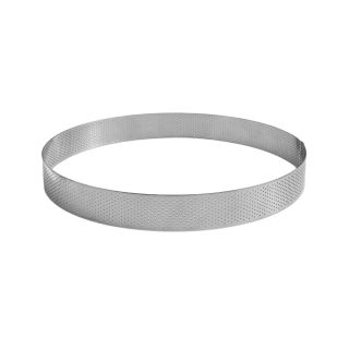 St/S perforated round pastry ring -  10/10 thickness  - Ø180 mm h35 mm