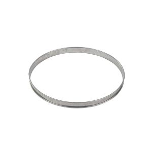 St/st deep tart ring - Rolled edges - 4/10 thickness - Ø240 mm / h27 mm