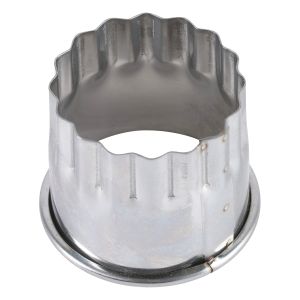 St/st round fluted pastry cutter - rolled edges - Ø50 mm h36 mm