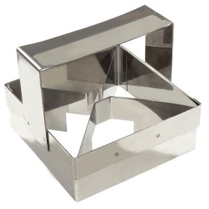 St/st pastry cutter with handle - 110 x 110 x 95 mm