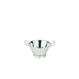 Conical stainless steel colander with base - 24 cm - 2 handles