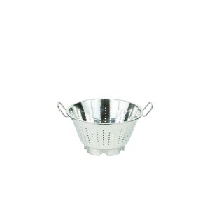 Conical stainless steel colander with base - 32 cm - 2 handles