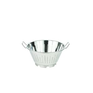 Conical stainless steel colander with base - 36 cm - 2 handles