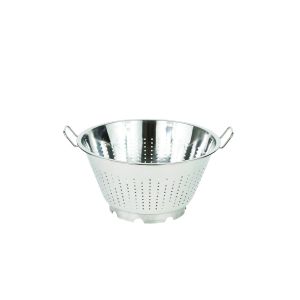 Conical stainless steel colander with base - 40 cm - 2 handles