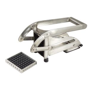 St/st domestic french fries cutter with suction base - 2 blades - La Bonne Graine pack
