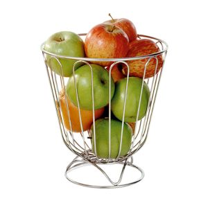 St/st fruit basket - 23 x 23 x 26 cm