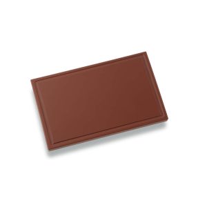 Cutting board with juice groove - HDPE 500 - 600 x 400 x 20 mm - Brown