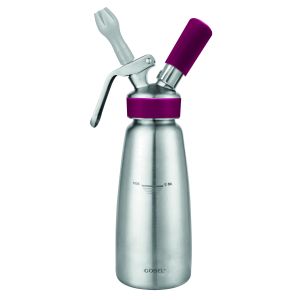 Professional stainless steel cream whipper GOBEL - stainless steel bottle - stainless steel head - 0,5L