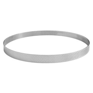 Cercle à tarte perforé - inox - épaisseur 10/10ème - Ø 300 mm h20 mm