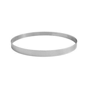 Cercle à tarte perforé - inox - épaisseur 10/10ème - Ø 160 mm h20 mm