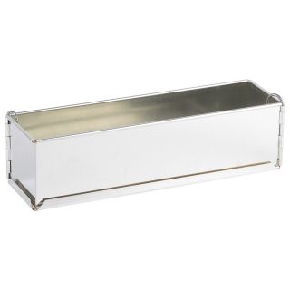 Pâté long uni - fer blanc - à charnière - fond démontable - 300 x 80 x 80 mm
