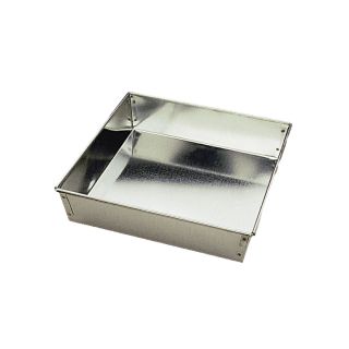 "Manqué" cuadrado fondo fijo - Hojalata - Borde reforzado con alambre - 240x205 mm - A50 mm