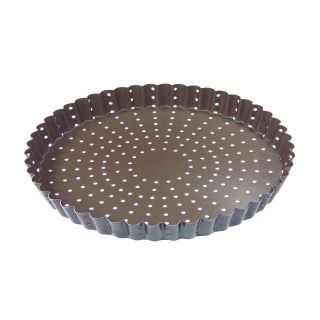 Tortiera acanalada perforada - Antiadherente - Fondo fijo - Ø 280 mm - A25 mm