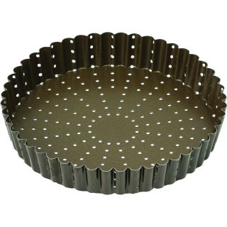 Tourtière haute cannelée perforée Antiadhérent (sans PFAS) - Ø200 mm h35 mm