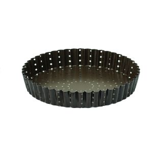 Non-stick deep perforated fluted tart mold - Ø240 mm h35 mm