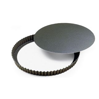 Tortiera redonda acanalada - Alta - Antiadherente - Fondo movil - Ø 280/265 mm - A35 mm