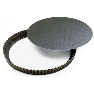 Tourtière ronde cannelée haute - antiadhérente - fond mobile - Ø320/305 mm h35 mm