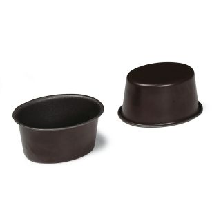 Molde aspic ovalado con fondo liso - Antiadherente - 75x55x38mm