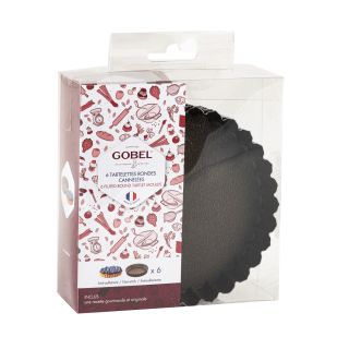 Pack de 6 tartaletas redondas acanaladas - Antiadherente - Fondo fijo -  Ø 120 mm