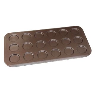 Bandeja para pan de mini-hamburguesas - Antiadherente - 345x180 mm - Huellas Ø 40 mm