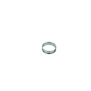 St/st tart ring - Rolled edges - 4/10 thickness - Ø70 mm / h20 mm