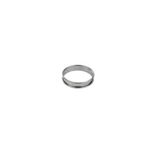 St/st tart ring - Rolled edges - 4/10 thickness - Ø80 mm / h20 mm