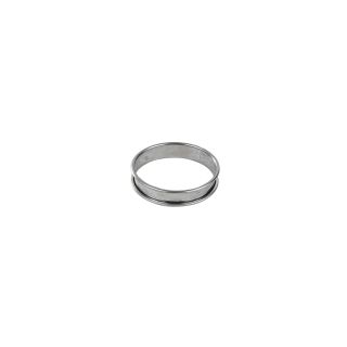 Aro de tarta borde redondo - Espesor de 4/10 - Ø90 mm - A20mm - inox