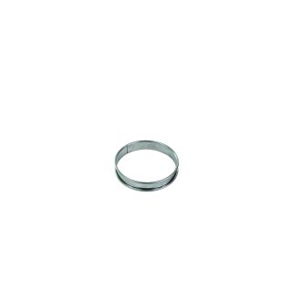 St/st tart ring - Rolled edges - 4/10 thickness - Ø100 mm / h20 mm