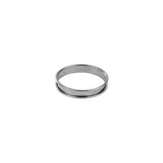 St/st tart ring - Rolled edges - 4/10 thickness - Ø120 mm / h20 mm
