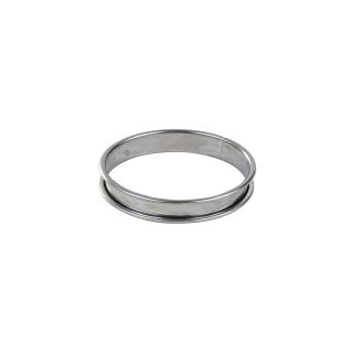 St/st tart ring - Rolled edges - 4/10 thickness - Ø160 mm / h20 mm