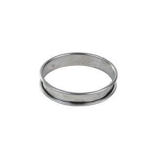 St/st tart ring - Rolled edges - 4/10 thickness - Ø180 mm / h20 mm