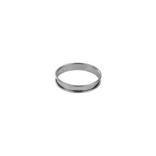 St/st tart ring - Rolled edges - 4/10 thickness - Ø110 mm / h20 mm