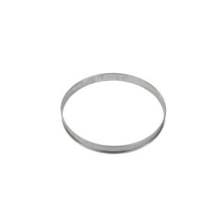 St/st tart ring - Rolled edges - 4/10 thickness - Ø200 mm / h20 mm