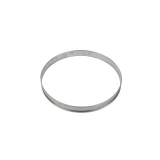 St/st tart ring - Rolled edges - 4/10 thickness - Ø220 mm / h20 mm