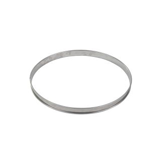 St/st tart ring - Rolled edges - 4/10 thickness - Ø240 mm / h20 mm
