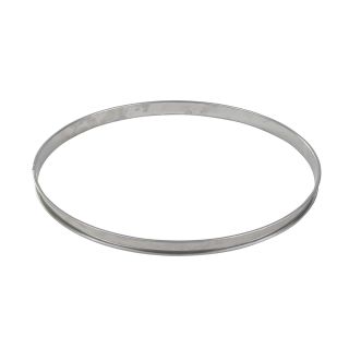 St/st tart ring - Rolled edges - 4/10 thickness - Ø300 mm / h20 mm+Y825
