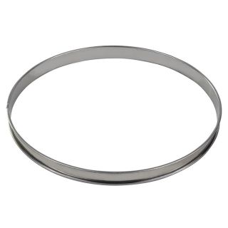 Cercle à tarte - inox - bord roulé - épaisseur 4/10ème - Ø320 mm h20 mm
