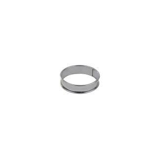 St/st deep tart ring - Rolled edges - 4/10 thickness - Ø90 mm / h27 mm