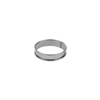 Aro de tarta - Alto borde redondo - Espesor de 4/10 -  Ø 120 mm - A27 mm - Inox