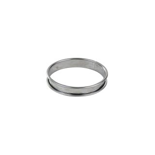 St/st deep tart ring - Rolled edges - 4/10 thickness - Ø140 mm / h27 mm