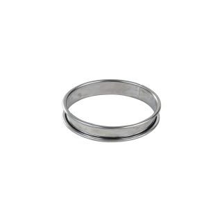 St/st deep tart ring - Rolled edges - 4/10 thickness - Ø160 mm / h27 mm
