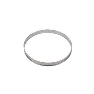 St/st deep tart ring - Rolled edges - 4/10 thickness - Ø220 mm / h27 mm