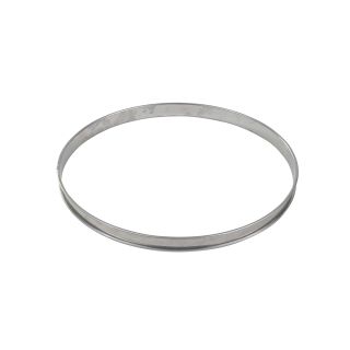 St/st deep tart ring - Rolled edges - 4/10 thickness - Ø260 mm / h27 mm