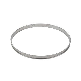 St/st deep tart ring - Rolled edges - 4/10 thickness - Ø280 mm / h27 mm