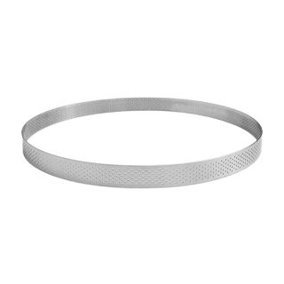 Cercle à tarte perforé - inox - épaisseur 10/10ème - Ø 240 mm h20 mm