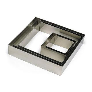 Carré inox 80 x 80 x 45 mm