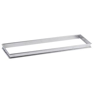 Aro de tarta borde redondo - Rectangular - Espesor de 4/10 -  350x110x20mm - inox