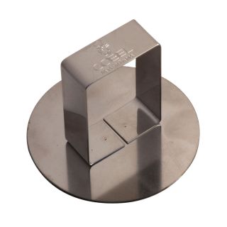 St/st round pusher - inox - Ø68 mm h47 mm